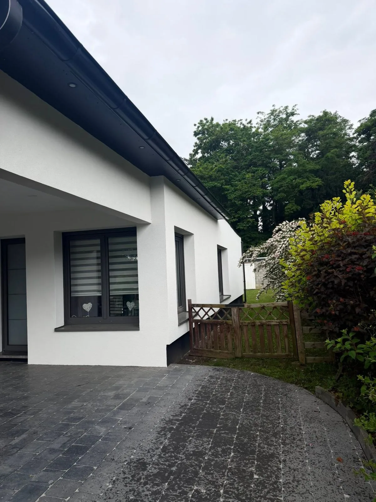 Chantier façade avec ITE en cours à Beringen